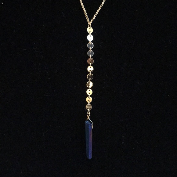 Sapphire Layered Stone Necklace - Picture 3 of 3